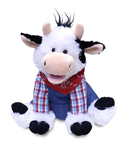 Cuddle Barn New Collection Animated Plush Singing and Dancing Cow - Farmer Mac