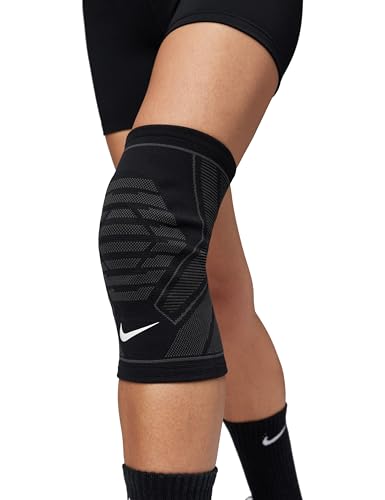 Image of Nike Pro Knitted Knee Protectors 031 Black /Anthracite /White XL (DA6934-010-XL)