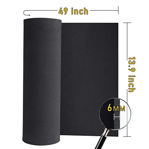 Image of 2-Pack Black Eva Foam Cosplay Sheets roll, Premium eva Craft Foam 6mm Thick, 13.9 inch x 49 inch, High Density 86kg /m3 for Cosplay Costume, Crafts, DIY Projects by MEARCOOH