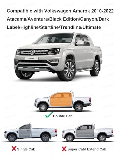 Déflecteurs d'air teintés pour VW Amarok : installation facile et anti-UV - 6