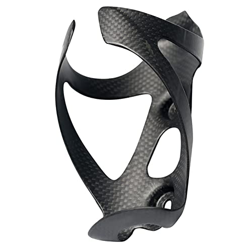 Pomrone Carbon Fiber Bottle Cage - Schwarz - Kohlestofffaser - Fahrrad Flaschenhalter - Cup Halter - Ultraleicht - Max Durchmesser: 73mm/2.87in - Gewicht: Ca. 19g