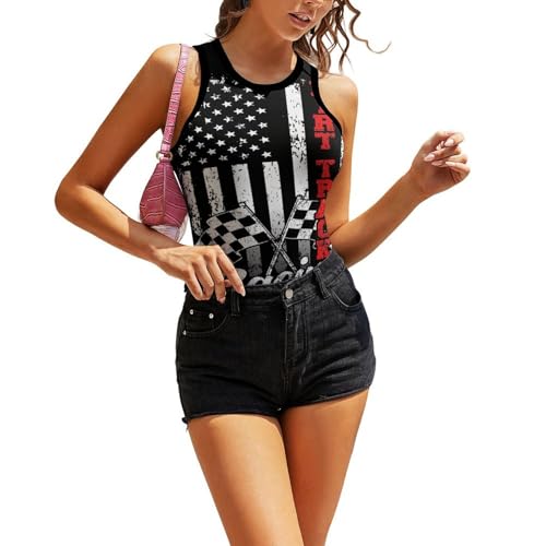 SEOCKA American Flag Dirt Track Racing Car Bike Driver