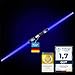 Produktbild GOODS+GADGETS Doppelklingen Laserschwert Lichtschwert Laser Sword 138 cm Schwert mit Beleuchtung & Sound (Blau)