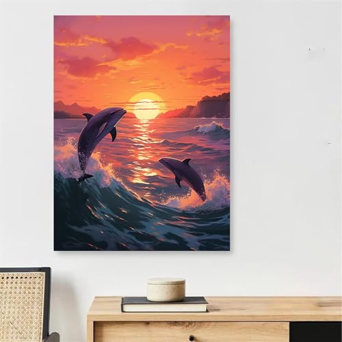 Coucher de soleil en peinture par numéro adulte pour sublimer votre salon