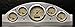 Compatible with 1957 Ford Car 5 Gauge Dash Cluster Panel Set Programmable Tan