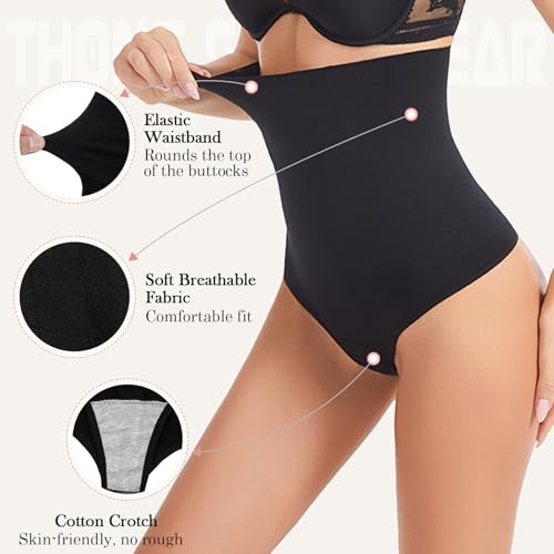 Image of Thong Shapewear for Women Tummy Control Underwear Butt Lifter Panties Seamless Body Shaper