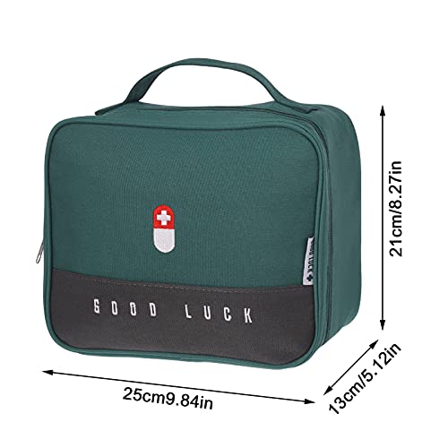 First Aid Bag Empty Small Medical Kit Pouch Travel Emergency Pouch Lightweight Medicine Storage Bag Multifunctional Layered for Emergency Home Office Car Outdoors Boat Camping Hiking - Image 3