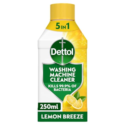 Dettol Washing Machine Cleaner Lemon Scent 250ml Antibacterial Removes Bacteria Bad Odours Limescale and Hidden Dirt Lasting Freshness Kills 99.9 Percent of Bacteria