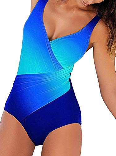 Minetom Damen Badeanzug EIN Stück Push Up Monokini Figurformend...