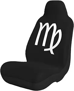 Zodiac Sign Virgo Car Seat Cushion Covers Dustproof Durable Car Front Seat Covers, Fit Most Car, Truck, SUV Or Van
