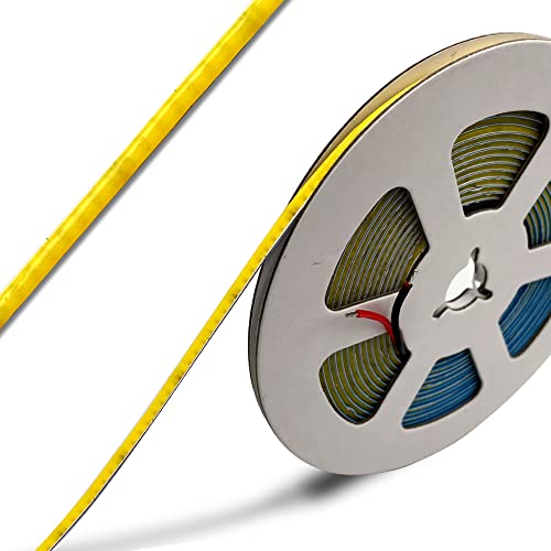 Image of New DC 12V /24V 3MM Thin PCB Premium High Brightness COB LED Strip Flexible High Density Chips CRI 90+ UHB Warm Natural White Light 5M (DC 12V, Natural Light 4000K)