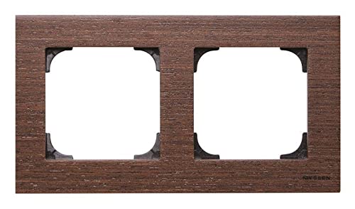 Niessen Sky cadre double en wengé véritable pour plaques de finition