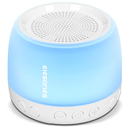 Image of elesories White Noise Machine with Soft Dimmable Nursery Night Light & Multifunctional Speaker Sound Machine with 13 Soothing Sounds for Office Privacy, Rest,Sleep Therapy for Baby Kids Adults