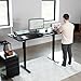 VIVO Electric 71 x 30 inch Stand Up Desk, Height Adjustable, Black Top Black Frame, DESK-KIT-0B7B