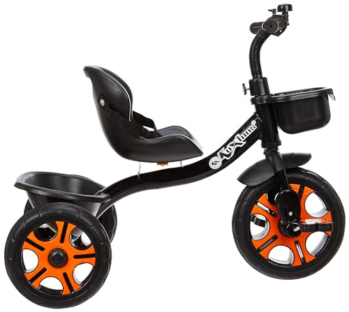Image of Tricycle for Kids Super - The Choice of Parent's for 1-5 Years Old, 30kg Max, Luxurious, Safe, and Durable Trike. Advanced Parental Control Handle and with Safety Belt, Black