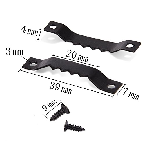 Sunmns 150 Pack Sawtooth Picture Photo Frame Hangers with Screws, Black - Thumbnail 3