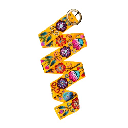 Embroidered Flower Belt for Women - Mexican Style Floral Belt2