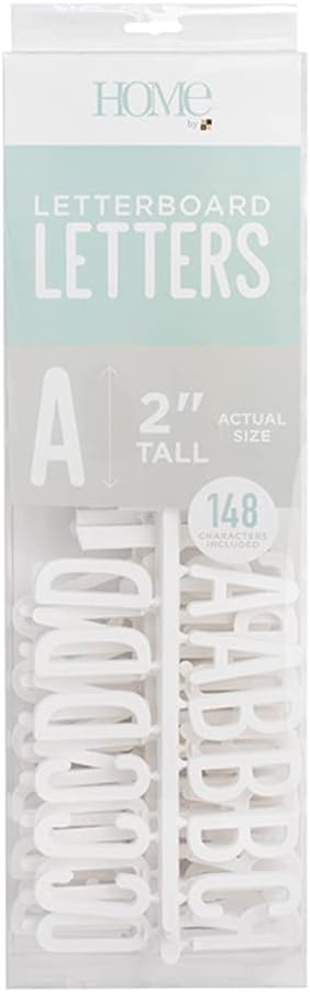 DCWV Letterboard Letters & Characters 2" 148/Pkg-White