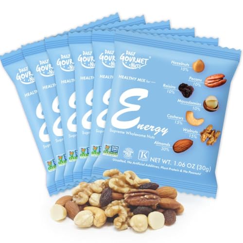 Daily Gourmet Nuts - Unsalted Mixed Nuts Snack Packs/Individually Wrapped Snacks/Nut Snacks/No Peanuts/Healthy Trail Mix Individual Packs/Deluxe Assorted Snacks