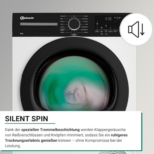 Bauknecht BD 9C WBS Wärmepumpentrockner / 9 kg/Precision Dry - Intelligentes Trocknen/Inverter Motor/Silent Spin – leises Trocknen/HomeWhiz App - schnelle und intuitive Bedienung