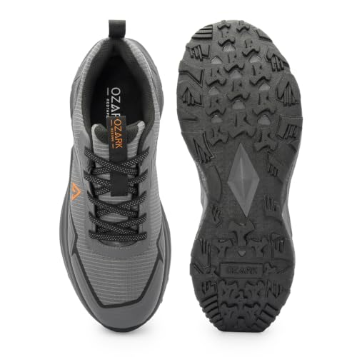 Image of Red Tape Ozark Green & Black Trekking Shoes for Men | High-Top Outdoor