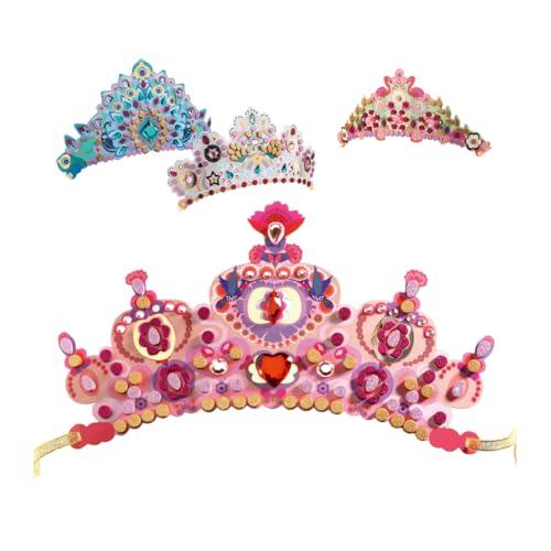 DJECO ジェコ DIY ライク ア プリンセス 工作キット シール 王女 ティアラ 紙工作 クラフト セット 4歳 5歳 6歳 女の子 入学祝い 小学生 プレゼント ギフト おもちゃ 子供 キッズ 誕生日 夏休み (DJ07901)のサムネイル
