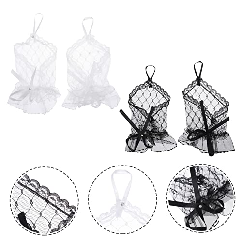 NOLITOY 2 Pairs Lace Fingerless Gloves for Brides and Cosplay Elegant Wedding Accessory for Dances Parties and Performances Exquisite Lace Decor for Special Occasions4