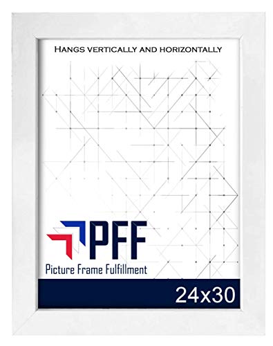 PictureFrameFactoryOutlet 1-24x30 Picture Frame | 1.25" White Satin Moulding