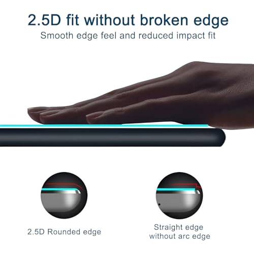 Image of Tempered Glass Screen Protector Compatible For iPhone 14 Plus and iPhone 13 Pro Max (6.7 Inch) with Edge to Edge Coverage and Easy Installation Kit (Black)