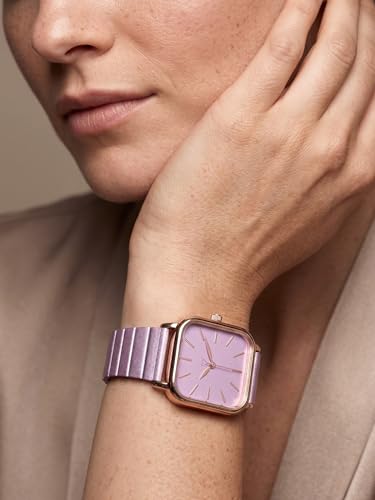 Image of AMERICANVIBER | Premium Square Analog Watch for Women & Girls | Stylish Stainless Steel Strap | Elegant Heart Second Hand | Adjustable Lock | Trendy Ladies Wrist Watch under 499 | Square Case Design | Perfect for Casual | Affordable Fashion Watch for Girls