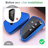 GAFAT Key Cover for 2020-2025 Golf 8 8.5 Tiguan 3/Seat Leon 4 Ateca/Formentor Terramar Tavascan Born/Octavia 4 Kodiaq ii Enyaq Elroq/ID3 ID4 ID7 Passαt B9 Multivan T7, TPU Silicone Key Case (Blue) - Image 6
