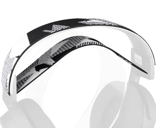 Image of SOULWIT Flexible Fabric Replacement Headband for SteelSeries Arctis 7 /7+ /7X /7P /7P+ /9 /9X /Pro /Prime Gaming Headset, Headphones Replacement Band, Headstrap Head Cushion Pad Repair Part - Black Grid