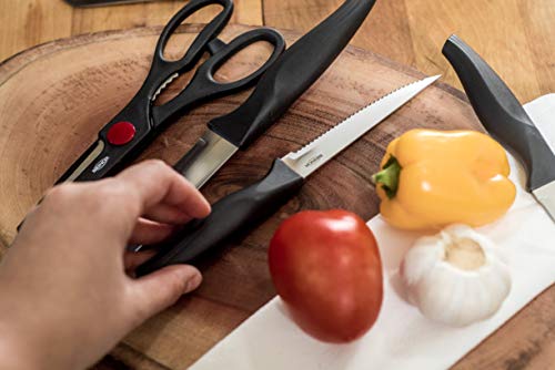 Conjunto de Facas 6 Peças Cross, Aço Inox / Preto, Brinox