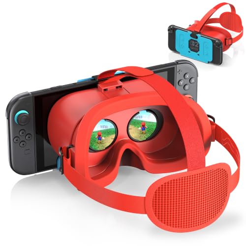 Auriculares VR para Nintendo Switch 2 (2025), Switch 2 Gafas de Realidad Virtual VR con Lentes HD Ajustables y cómoda Correa para la Cabeza, Kit Labo VR para Switch 2 Accesorios, Naranja y Azul