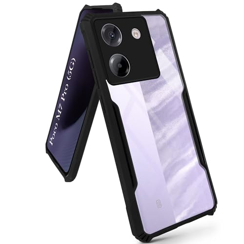 Image of Jkobi Back Cover Case for Poco M7 pro 5G (Shockproof with Polycarbonate Clear Panel | Professional Black)