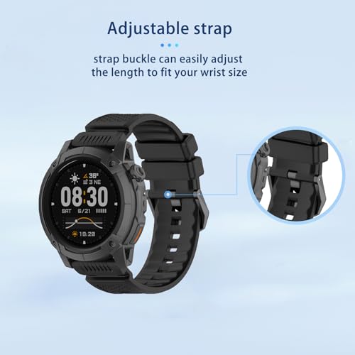Correa para reloj COROS NOMAD banda silicona negra miniatura 6