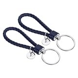 Diamètre intérieur : 27 mm/1,06 pouce ; Longueur totale : 12 cm/4,7 pouces ; Contenu de l'emballage : 2 x Porte-clés en cuir tressé