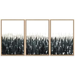 SIGNWIN 3 Piece Framed Canvas Wall Art Landscape...
