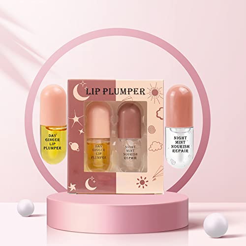 Lip Plumper Kit, Lip Plumping Serum Instant Fuller Lips, Plumping Lip Oil Hydrating Lip Gloss, Extreme Lip Plumper, Make Lips Fuller And Moisturizing (3Set) #TOP3