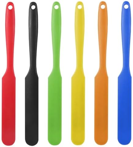 Lot De 6 Petites Spatules En Silicone, Spatules En Verre, Spatule...