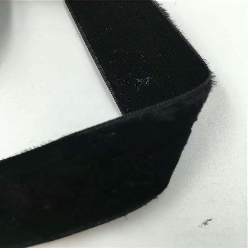 Cinta de terciopelo negro de nailon de doble cara de 6/9/15/19/25/38 mm para decoración de bodas, fiestas, regalos hechos a mano, manualidades navideñas, 1/3/5 yardas (25 mm - 3 yardas)