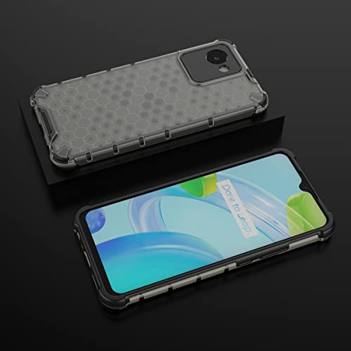 Image of Glasgow Back Case Cover Compatible with Realme C30 (Stylish Design) - Black