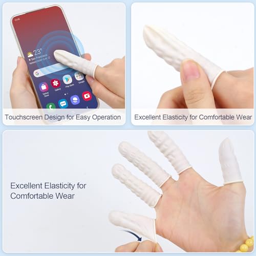 Image of Finger Cots Finger Gloves Disposable(Approx 480pcs),Medium Finger Protectors,Finger Covers Protection for Finger Tips,Thumb Protector for Electronic Repair, Handmade, Industrial Apply