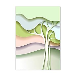 Tulup Schilderij op gehard glas- 70×100 – Schilderij Muurdecoratie – Wanddecor Kunstdruk – Modern Decoratief Beeld Gedrukt – Decoratie Poster Foto Afbeelding – Abstracte boom
