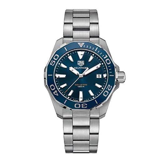TAG Heuer Män stålarmband och fodral safir kristall schweizisk kvarts blå urtavla analog klocka WAY111C.BA0928