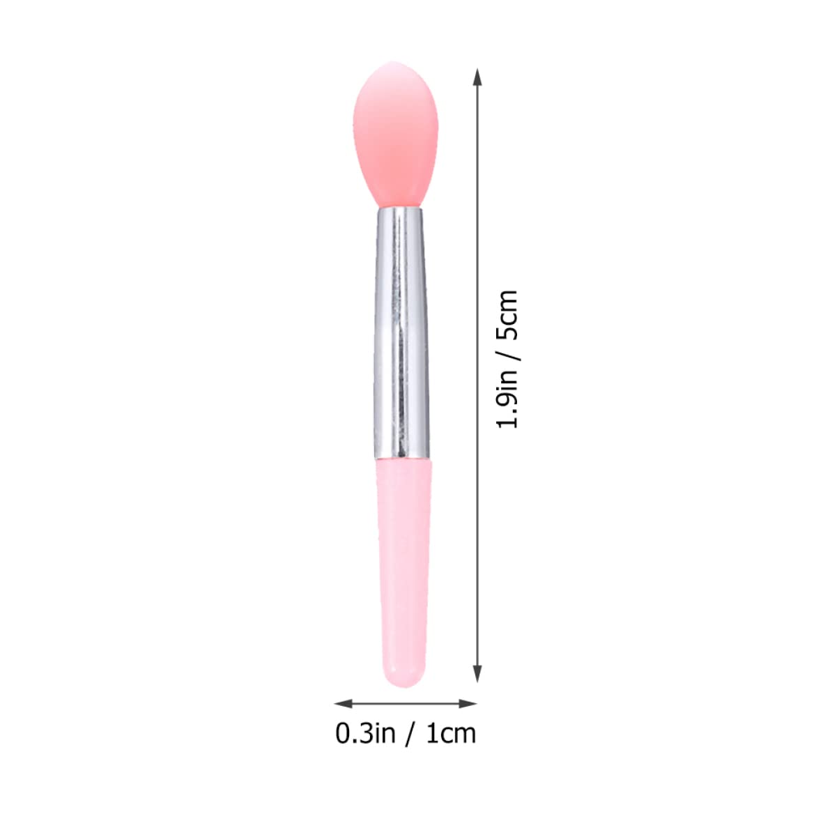 TOVINANNA 1Set Silicone Lip Brush for Makeup Transparent Handles Travel Friendly Applicators for Lip Gloss Lipstick and Eyeshadow Durable Makeup Tools for Women