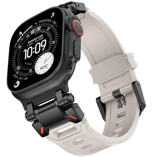 Image of KADES Rugged TPU Sport Band for Apple Watch Ultra 3 /2 /1 49mm, Metal Connectors for Apple Watch Series 11 /10 /SE3 46mm Series 9 /8 /SE2 /7 /6 /SE /5 /4 /3 /2 /1 45mm /44mm /42mm
