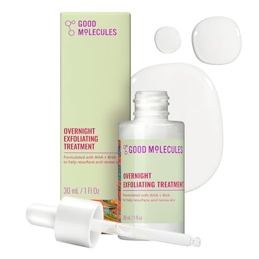 Good Molecules Overnight Exfoliating Treatment, AHA BHA Exfoliant, 1 fl oz
