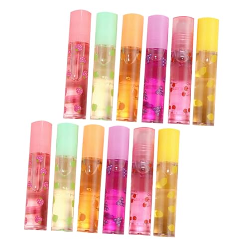 iplusmile 12 piezas Brillos Labiales Transparentes Frutales Hidratantes para Mujer Cuidado Suave y Natural de Labios Colores Fórmula y Nutritiva