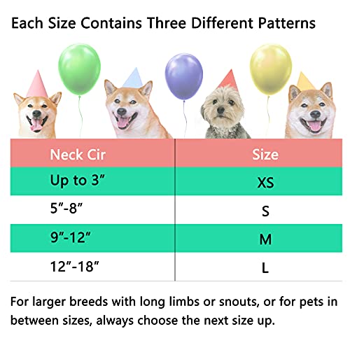 Image of HonourHope 3PCS Adjustable Cat Recovery Collar Soft Pet Cone Collar Protective Cotton Comfy Dog Collar After Surgery Cat E-Collar Elizabethan Collars for Pets Kitten and Small Dogs-S